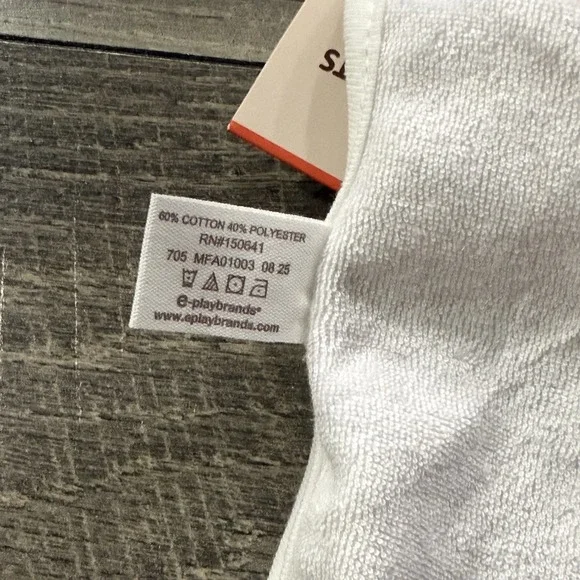 MIFFY Bunny Baby Bib Set 4 Pc Stripes White Beige Kawaii 0-9 Months One Size NWT - Picture 7 of 9